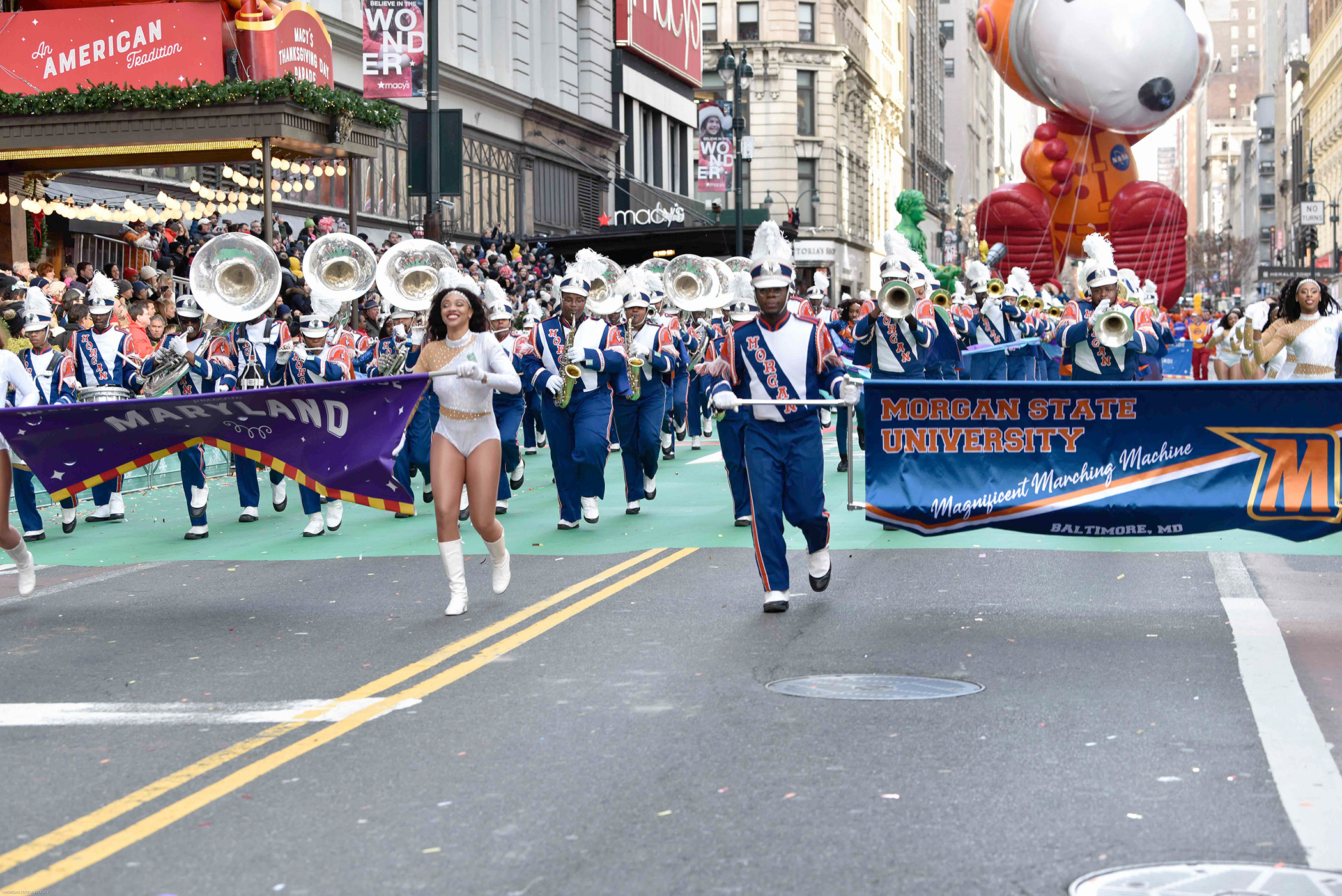 Marching Band Lights Up Macy’s Thanksgiving Day Parade